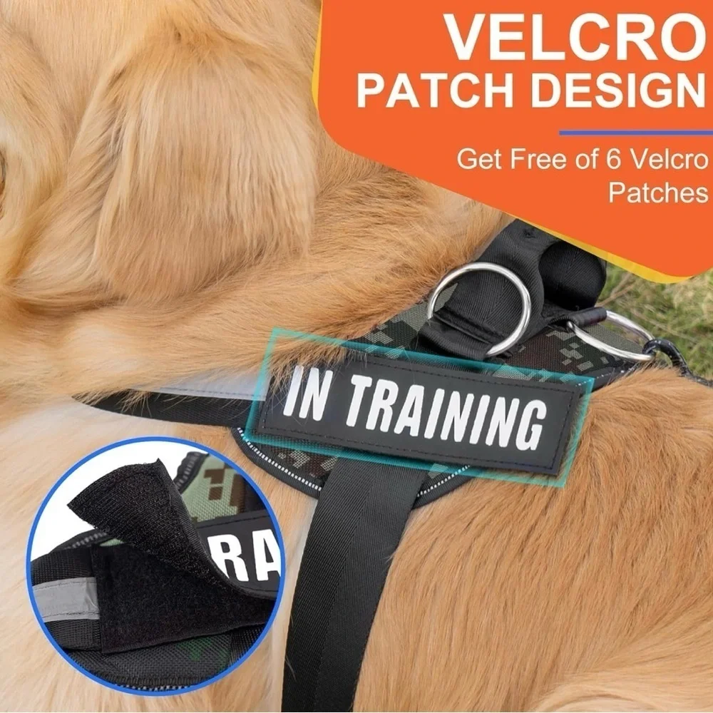 No Pull Pet Harness with 3 Side Rings for Leash Placement